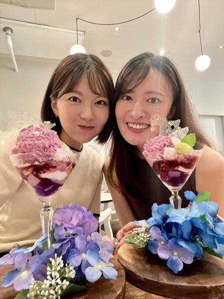 紫陽花パフェ